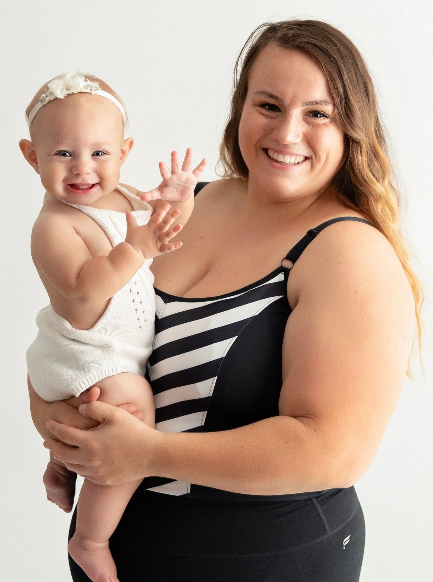Nina Nursing and Maternity Swim Top With Flowy Swim Skort. Calypsa