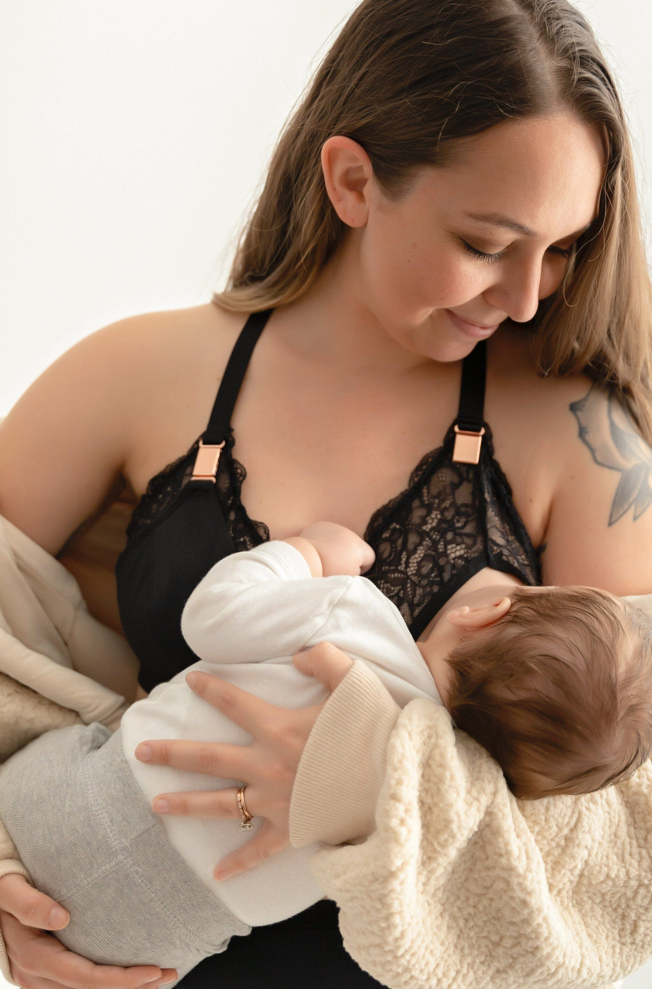 Lataly Womens Sleeping Nursing Bra Wirefree Breastfeeding